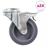 Cumpara ieftin Roți pivotante cu gaură pentru șurub, 24 buc., 75 mm
