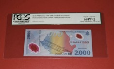 2000 lei 1999 PCGS 68 foto