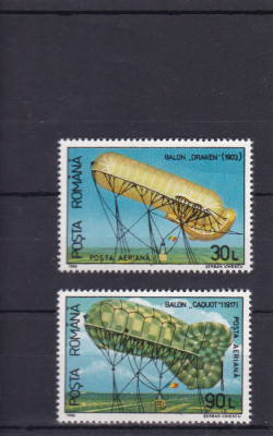 ROMANIA 1993 LP 1308 AEROSTATE FOLOSITE IN ROMANIA SERIE MNH foto