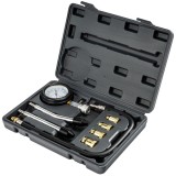 Tester de compresie pentru motoarele pe benzina, interval de masura 0-20 bari, cu adaptoare incluse, 8 piese, Powermate