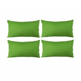 Set 4 Perne decorative dreptunghiulare, 50x30 cm, pline cu Puf Mania Relax, culoare verde, Palmonix