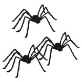 vidaXL Decorațiune Păianjen de Halloween Manual 3 pcs Negru 150 cm