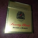 Reclama veche,Pachet vechi TIGARI&quot;BENSON &amp; HEDGES&quot; LUXURY BLEND ORIGINAL-LONDON