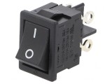 Rocker Switch ON-OFF 4A 250VAC Black IP40