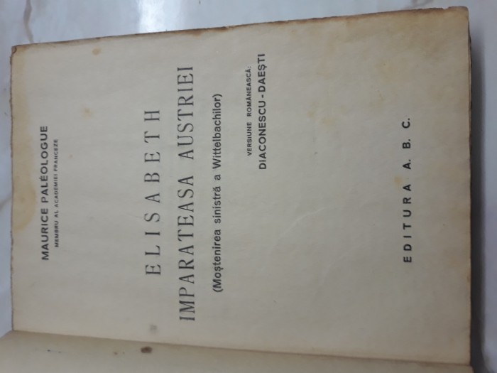Elisabeth imparateasa Austriei - Maurice Palalologue