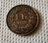 Elvetia - 1 Franc 1920 - Argint