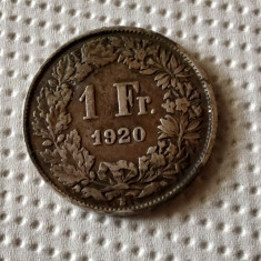 Elvetia - 1 Franc 1920 - Argint