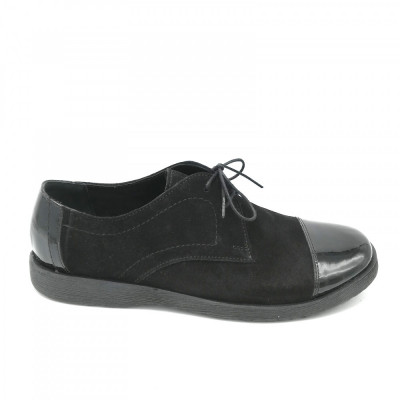 Pantofi din piele Oxford Pam Black foto