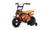 Cumpara ieftin Mini Motocicleta Electrica Copii NITRO ECO Flee 300W 24V, Portocalie, Roti Ajutatoare, 3-6 Ani