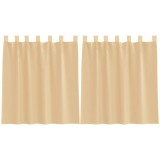 Cumpara ieftin Perdele Voile cu Bucle 2 buc Nisip 140x140 cm