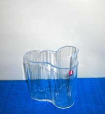 Vaza sticla suflata manual - Savoy - design Alvar Aalto, Iittala Finland foto