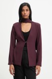 Answear.LAB sacou culoarea bordo, un singur rand de nasturi, neted