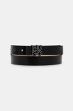 HUGO curea de piele femei, culoarea negru, 50529613