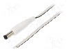 Cablu alimentare DC, cabluri, DC 5,5/2,1 mufa, alb, 1,5m, WEST POL - P21-TT-T035-150WH