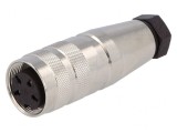 Conector M16 Mufă Mamă 4 PIN 5A 300V Drept