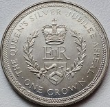 1 Crown 1977 Isle of Man / Insula Man, Silver Jubilee Appeal, km#42