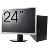 Pachet Calculator Second Hand LENOVO M800T Tower, Intel Core i3-6100 3.70GHz, 8GB DDR4, 256GB SSD + Monitor 24&amp;quot; NewTechnology Media