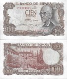 SPANIA 100 PESETAS 1970 , UNC , necirculata , P-152a.3 - [ prefix cifra + litera + serie 7 cifre ]