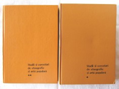 STUDII SI CERCETARI DE ETNOGRAFIE SI ARTA POPULARA, Vol. I+II, N. Ungureanu, 1981