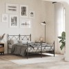 VidaXL Cadru pat metalic cu tăblie de cap/picioare, negru, 120x190 cm 376517