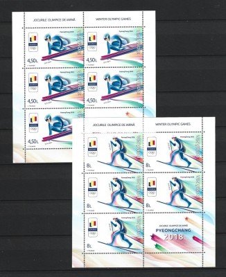 ROMANIA 2018 - JO DE IARNA PYEONGCHANG, MINICOLI, MNH - LP 2180c foto