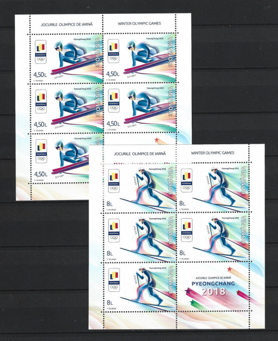 ROMANIA 2018 - JO DE IARNA PYEONGCHANG, MINICOLI, MNH - LP 2180c