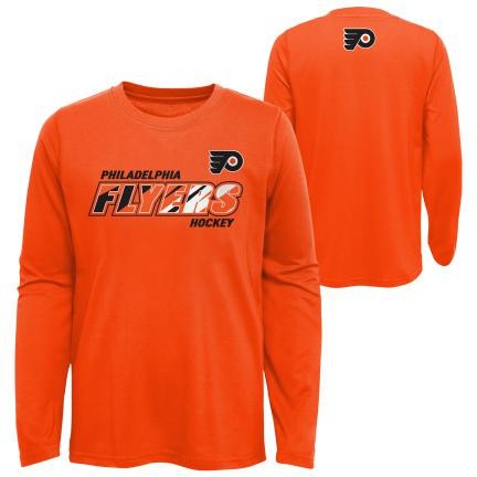 Philadelphia Flyers tricou cu măneci lungi pentru copii Rink Reimagined LS Ultra orange - Dětsk&eacute; M (10 - 12 let)