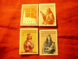 Serie Liechtenstein 1966 - Restaurare Biserica Vaduz , 4 valori, Nestampilat