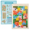 Puzzle din lemn flippy, tip tetris, +4 ani, cu animale colorate 3d, 40 piese, multicolor