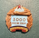 Insigna RPR aviatie utilitara 3000 ore de zbor