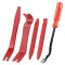 Set 5 instrumente demontare auto, interior, tapiterie, extractor metalic - Rosu