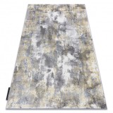 Covor DE LUXE modern 6754 ornament vintage - structural cremă / aur, 120x170 cm, Dreptunghi, Poliester