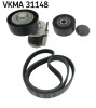 Set curea transmisie cu caneluri SKF VKMA 31148 VW Amarok T5 T6 Multivan Transporter