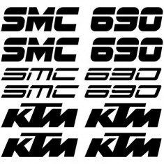 Set 8 Stickere KTM SMC690 Negru foto