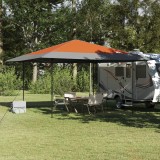 vidaXL Cort cu Copertină Portocaliu 400 x 400 x 227 / 236 / 245 cm