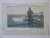 Aviatia prin imagine:Delagrange in spatele monoplanului sau Bleriot,carte publicitara franceza circa 1910, Franta, Necirculata, Fotografie