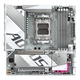 Placa de baza GIGABYTE B850M AORUS ELITE WIFI6E ICE, AM5, DDR5, Wi-Fi, BT, mATX, Alb &quot;B850M A ELT WF6E ICE&quot;