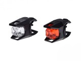 Set Far Stop Bicicleta Silicon Licurici AWR1209, 2 LED, 3 Moduri, Montare Usoara, Baterii Incluse
