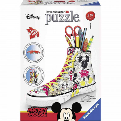 Puzzle 3D Suport Pixuri Sneaker Mickey, 108 Piese foto