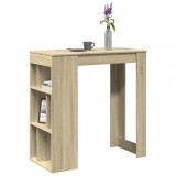 VidaXL Masă de bar cu rafturi, stejar sonoma, 102x50x103,5 cm, lemn