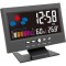 Ceas digital cu termometru si higrometru, control vocal, statie meteo, alarma, snooze, senzor de sunet, ecran LCD