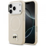 Husa MagSafe pentru Apple iPhone 17 Pro Max, Karl Lagerfeld, Karl Pin, Bej
