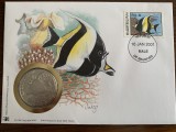 Maldive - pesti - FDC cu medalie, fauna wwf