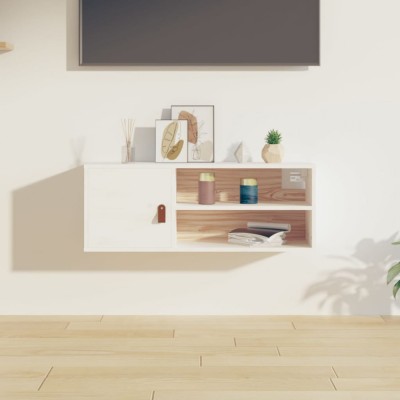 vidaXL Dulap de perete, alb, 80x30x30 cm, lemn masiv de pin 818387 foto