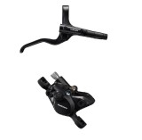 Frana pe disc set asamblat Shimano BL-MT201(R), BR-MT200(F), Levier aluminiu, fara adaptor, placute resin , furtun
