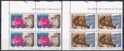 Spania 1994 - Industria cinematografică spaniolă, Bloc de 4, MNH foto