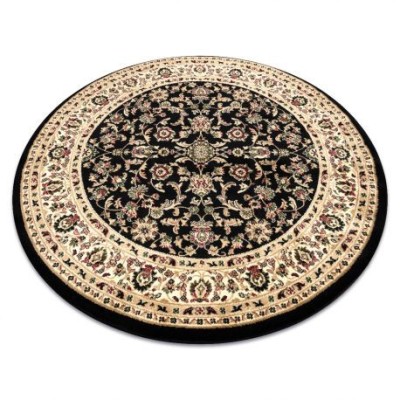 Covor Royal Adr cerc model 1745 negru , cerc 120 cm foto