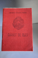 Carnet de Elev - RSR - Liceul Mihai Eminescu Iasi 1979 foto