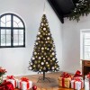 VidaXL Brazi artificiali de Crăciun cu 300 LED Negru 180 cm PVC 3396476