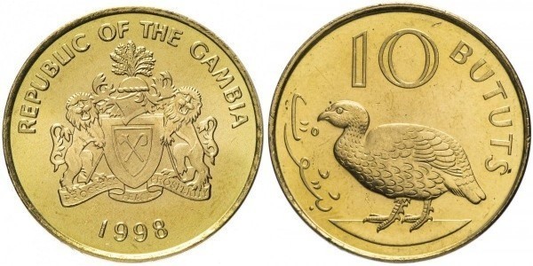 Gambia 1998 - 10 bututs UNC